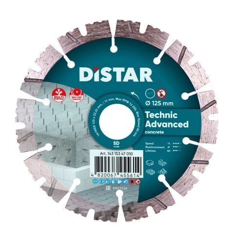 Distar rezna ploča za arm.beton Technic Advanced 125mm 2,2mm