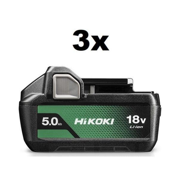 Hikoki set aku alata KC18DE-WHZ - aku bušilica, odvijač, brusilica, buš.čekić 3x5,0Ah