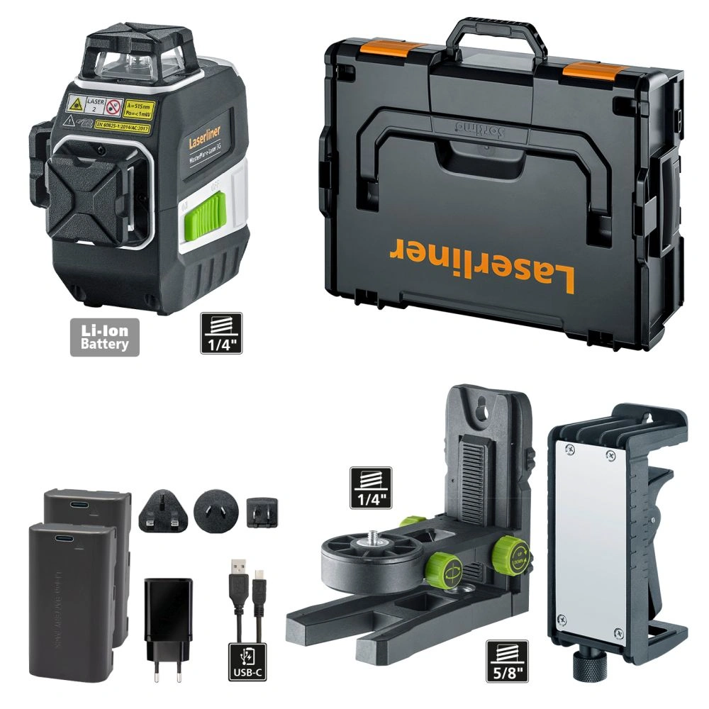 Laserliner križni laserski nivelir MasterPlane-Laser 3G Pro, zeleni