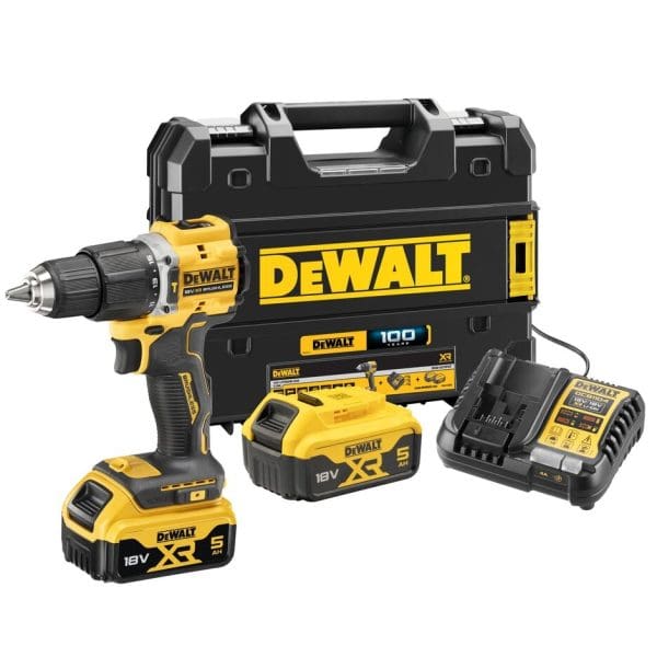 DeWalt aku udarna bušilica DCD100YP2T 18V 2×5,0Ah 68Nm