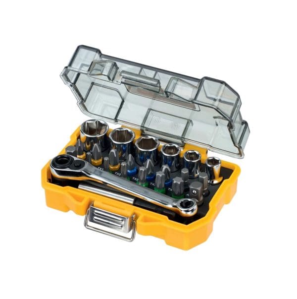 DeWalt set bitovi i nasadni ključevi s račnom 1/4" DT71516 24/1