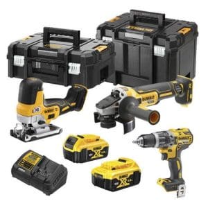 DeWalt set aku alata DCK329P2T 18V 2x5,0Ah bušilica, ubodna pila i brusilica