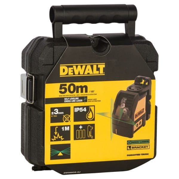 DeWalt križni laserski nivelir DW088CG zelena linija, magnet