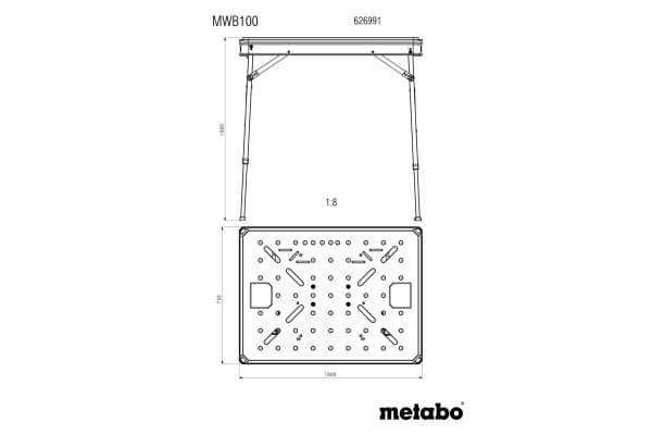 Metabo višenamjenski stol MWB 100 (mobilna radiona)