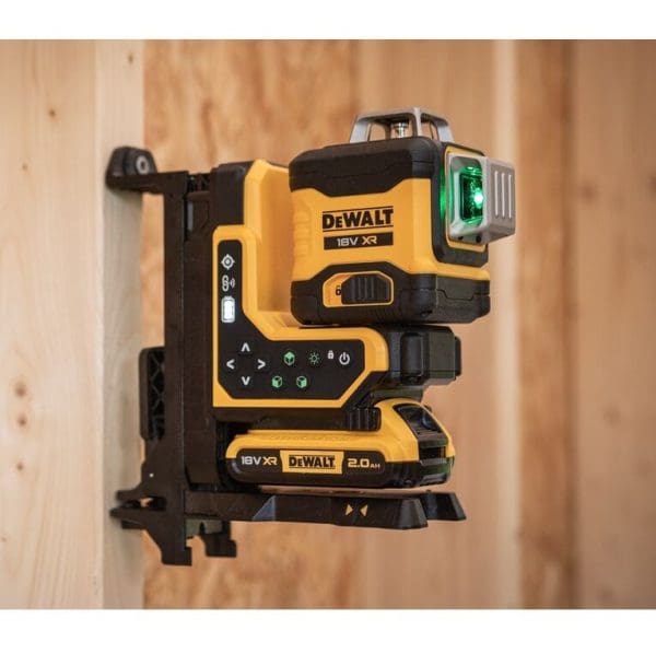 DeWalt aku laserski nivelir DCLE34035D1 18V 1×2,0Ah zelena linija 3×360° na daljinski