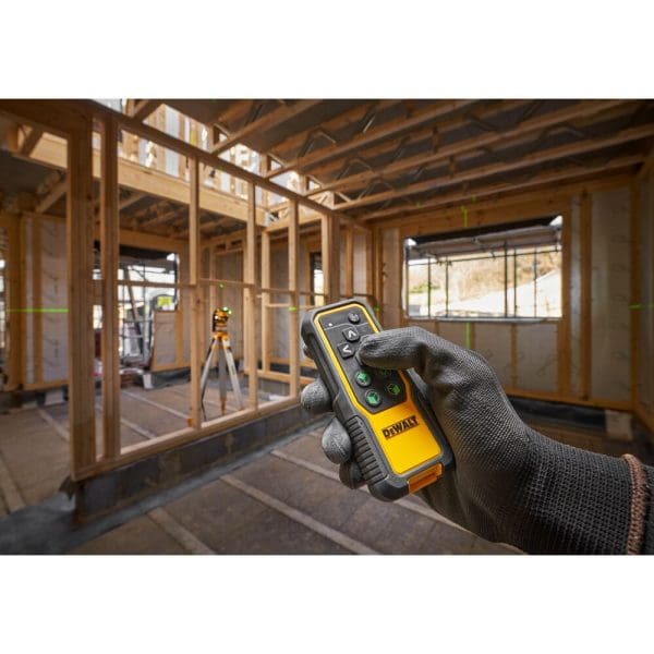 DeWalt aku laserski nivelir DCLE34035D1 18V 1×2,0Ah zelena linija 3×360° na daljinski