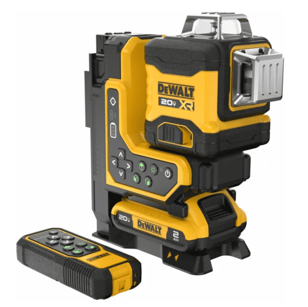 DeWalt aku laserski nivelir DCLE34035D1 18V 1×2,0Ah zelena linija 3×360° na daljinski