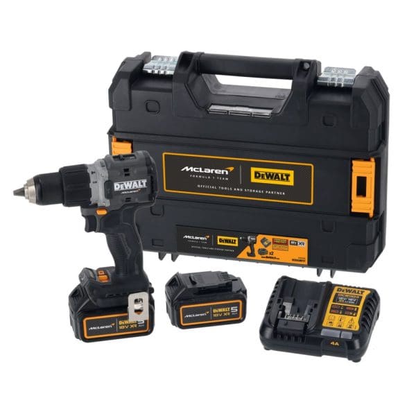 DeWalt aku udarna bušilica DCD85MP2T 18V 2x5,0Ah 90Nm McLaren F1 - Slika 2