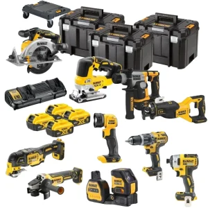 DeWalt set aku alata DCK1012P4T 18V 10 alata i 4 baterije 5,0Ah + kolica