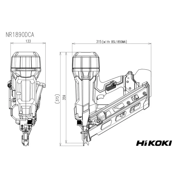 HiKoki aku čavlerica NR1890DCA 18V 50-90mm- solo alat