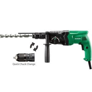 HiKoki bušači čekić DH24PMH SDS+ 2,7J 730W + dodatna glava