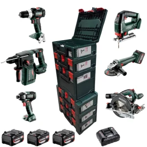 Metabo set aku alata 6 dijelni + 3x5,2Ah, 6 kofera metaBOX
