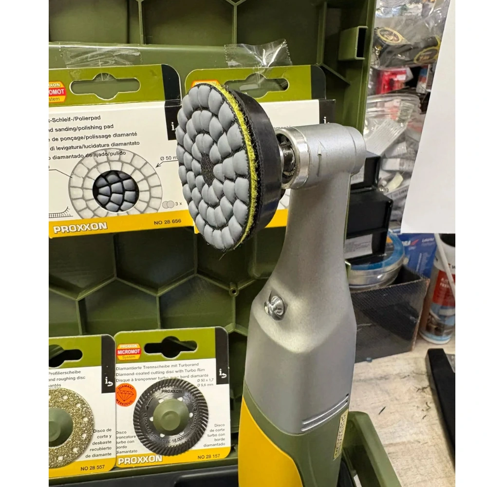 Proxxon set aku alata i pribora za keramičare, brusilica LHW + polirka WPE 2x aku