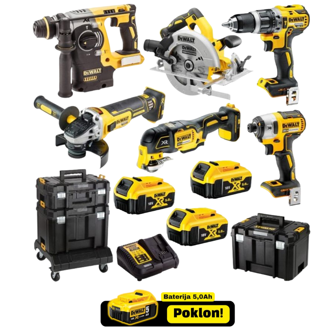 DeWalt set aku alata DCK685P3T 18V 3×5,0Ah