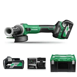 HiKoki aku kutna brusilica u setu G3613DVE 36V Multivolt 2x2,5Ah, regul., 125mm